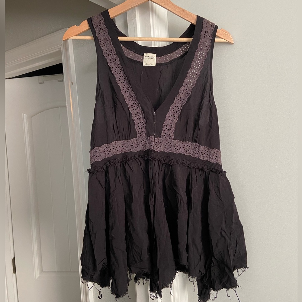 FP embroidered flowy top